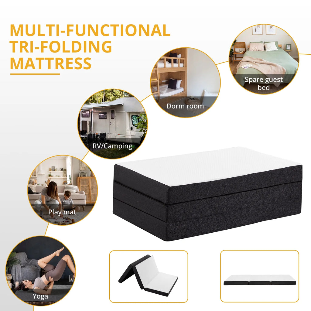 Queen Size Memory Foam Folding Mattress with Cover I24425
