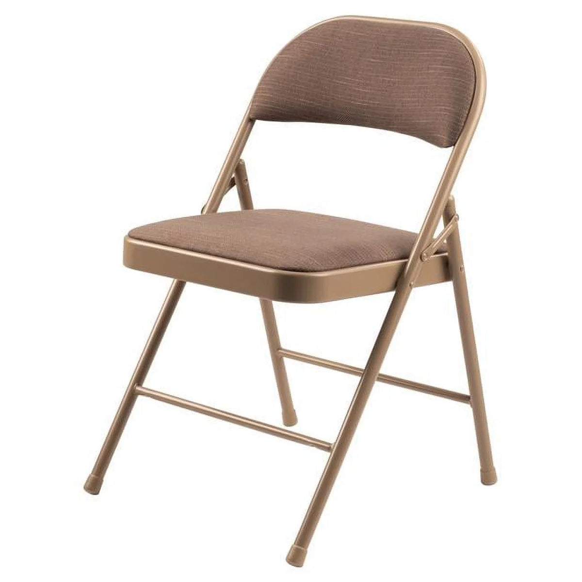 Brown Fabric Padded Folding Chair, Pack of 4 M447346