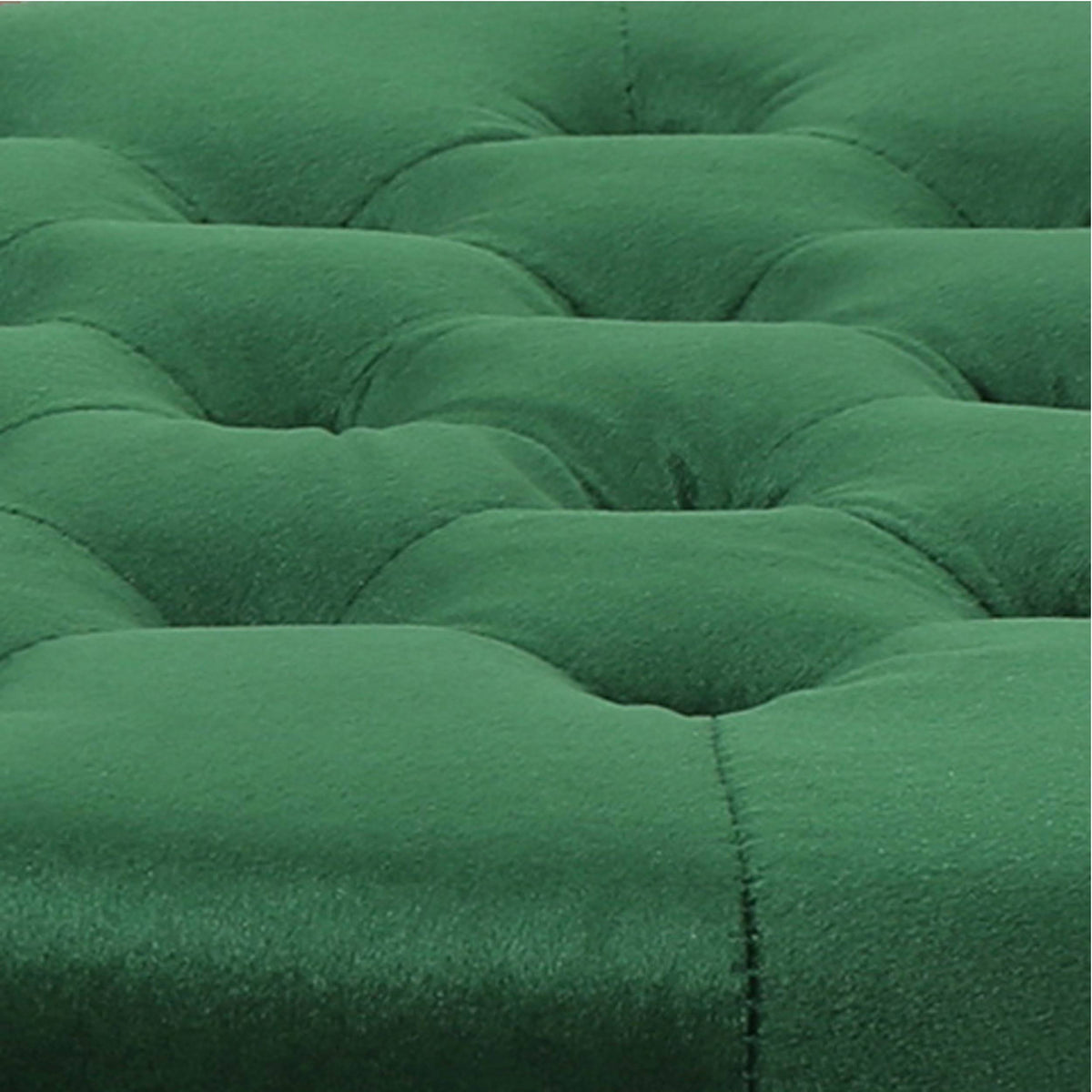 Black Velvet Tufted Ottoman D1611