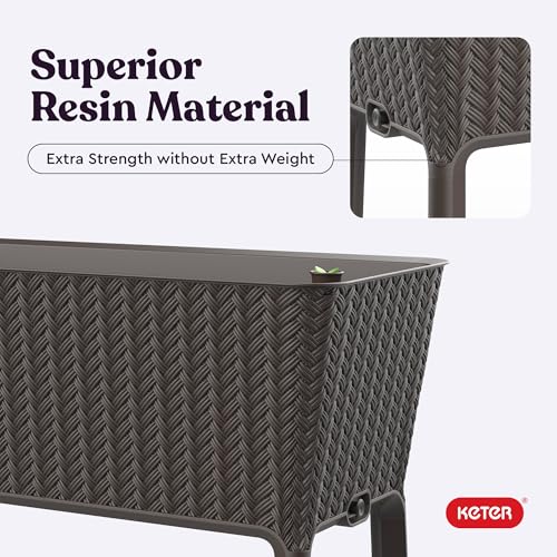 31.7 Gallon Raised Garden Bed with Self Watering Planter Box and Drainage Plug N389657