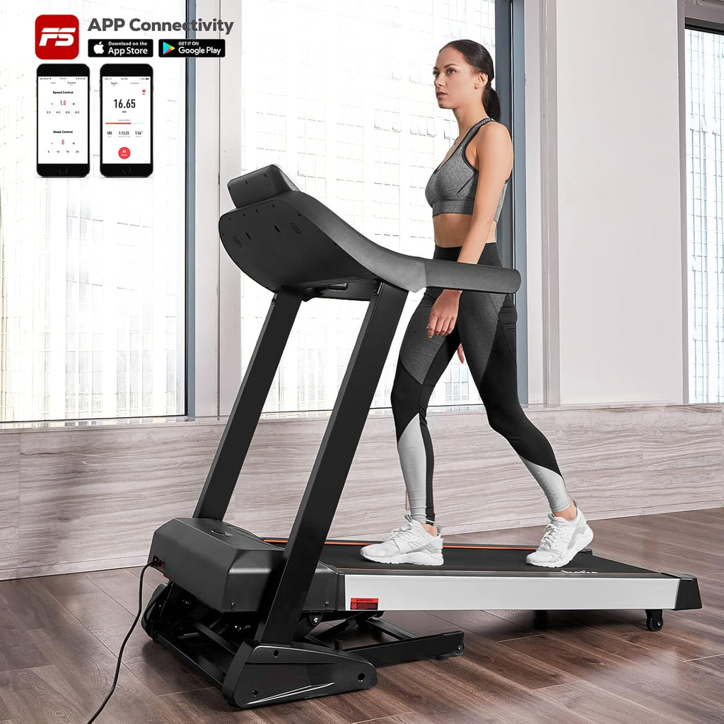 Folding Electric Treadmill with 15 Levels Auto Incline X590147