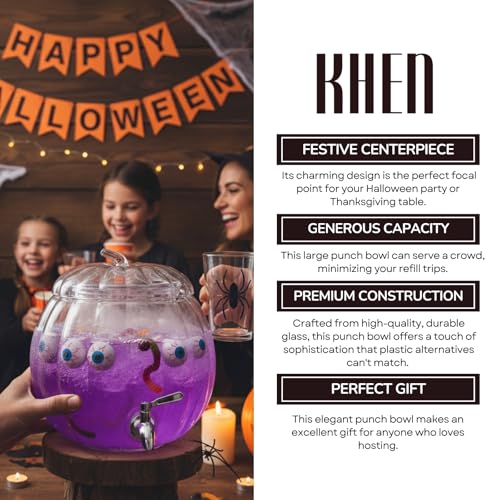 Glass Pumpkin Drink Dispenser 2 Gallon V301