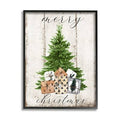 Distressed Merry Christmas Tree Wall Plaque I63544