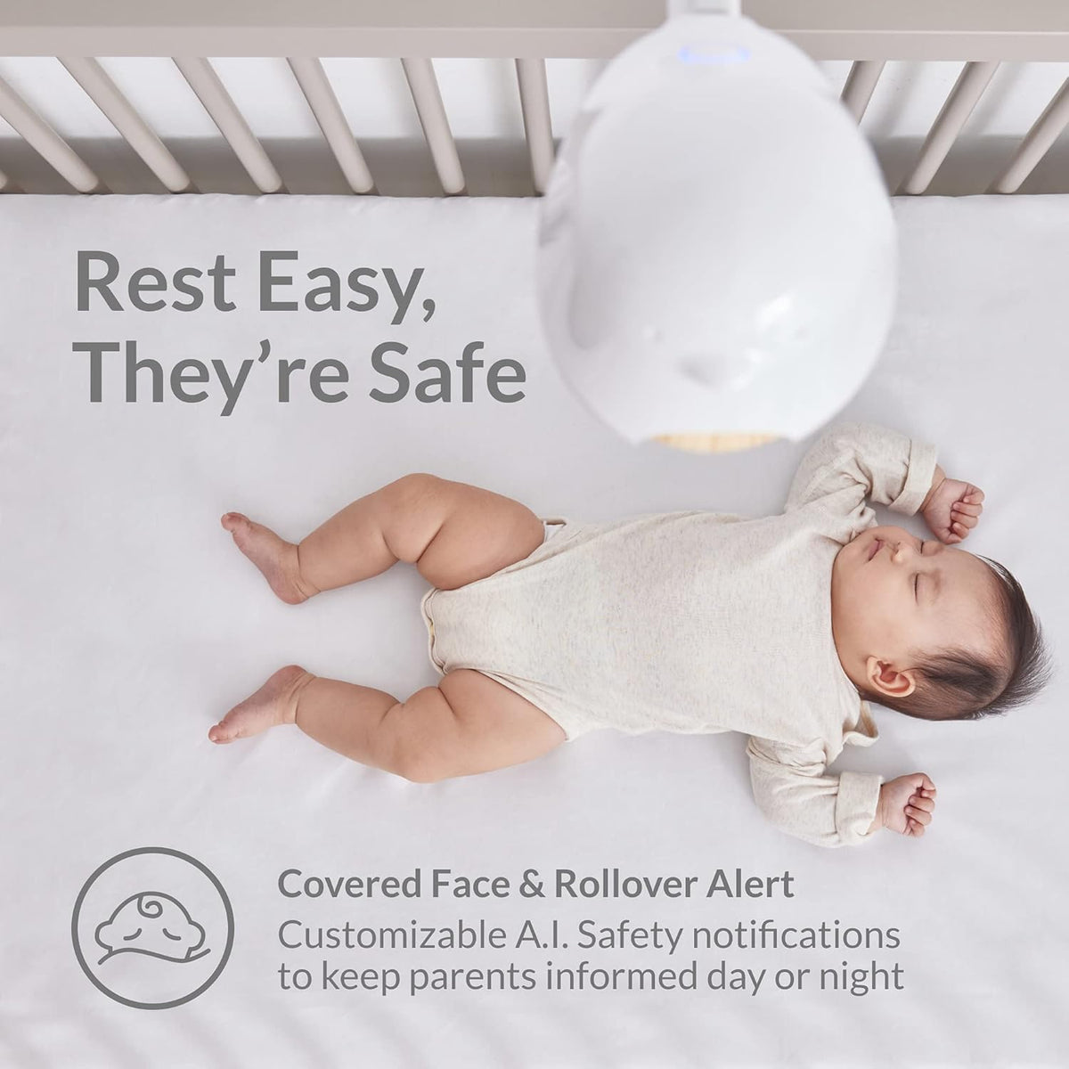 Smart Baby Monitor and 3-Stand Set 1080p HD Night Vision Two-Way Audio A85327