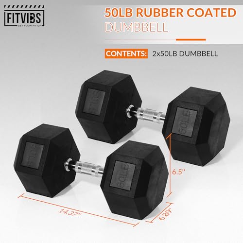 Set of 2 Anti-Slip Cast Iron Hex Dumbbell I766106