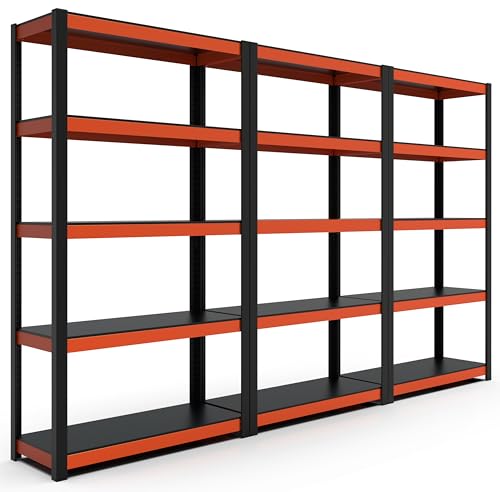 5 Tier White Metal Shelving Unit 28" W x 12.3" D x 59.5" H F78400