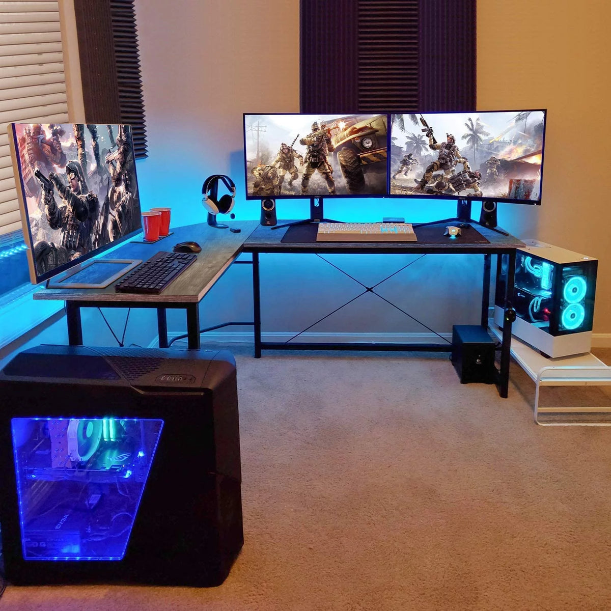 66.5'' L-Shaped Corner Computer Desk O388