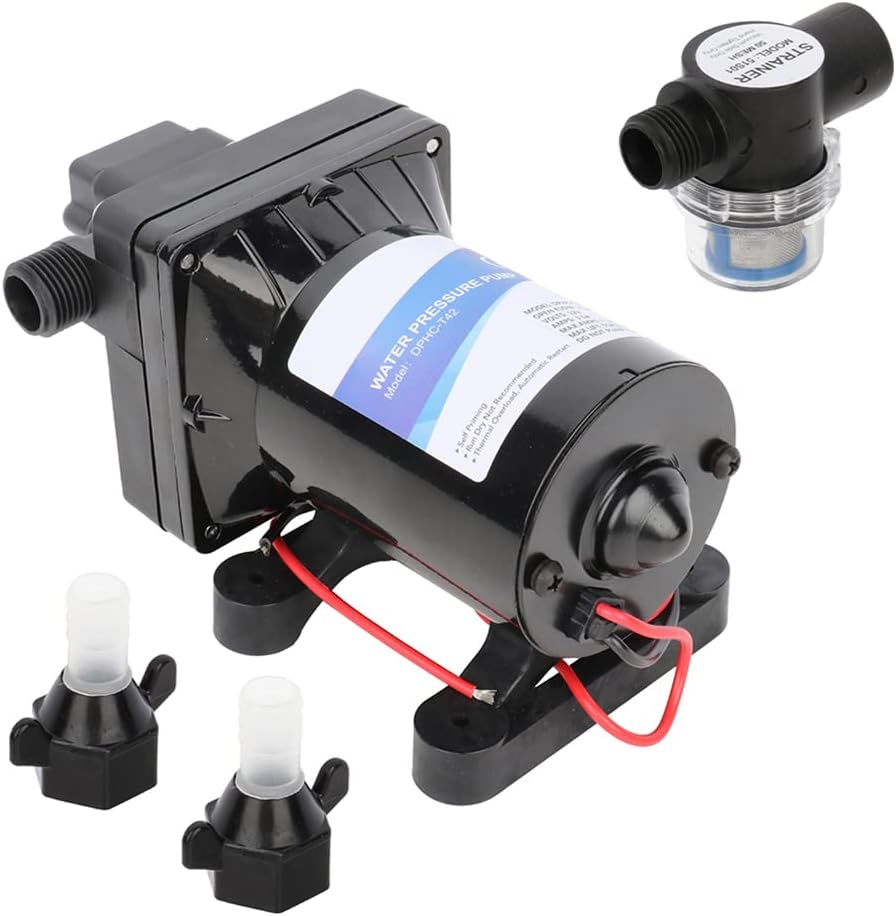 12V 3.0GPM RV Water Pump with Strainer V4598