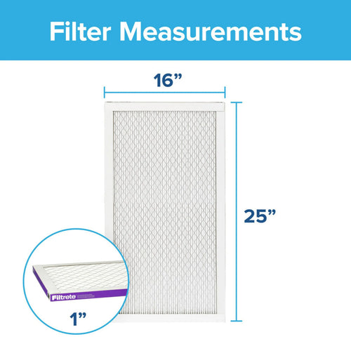 16x25x1 Air Filter, MERV 12, 2 Filters W289
