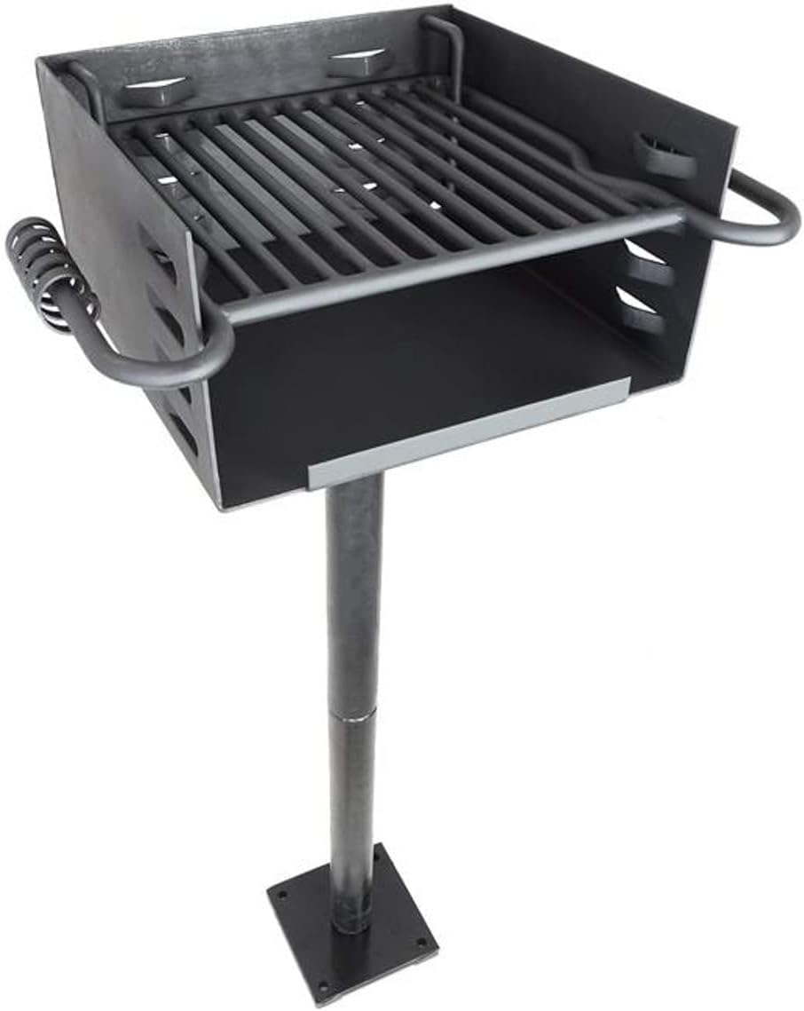Single Post Park Style Charcoal Grill H530