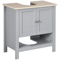 Gray Pedestal Sink Storage Cabinet with Adjustable Shelf V395226
