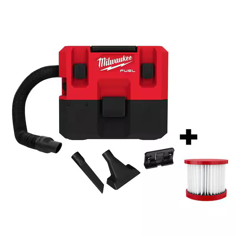 12-Volt Cordless 1.6 Gal. Wet/Dry Vacuum and Filter B25207