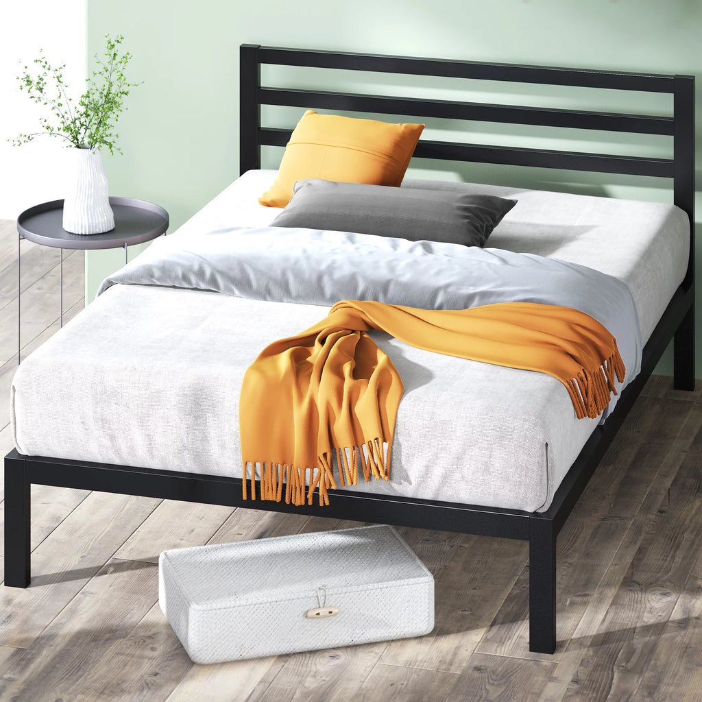 Queen Metal Platform Bed Frame with Headboard L838877