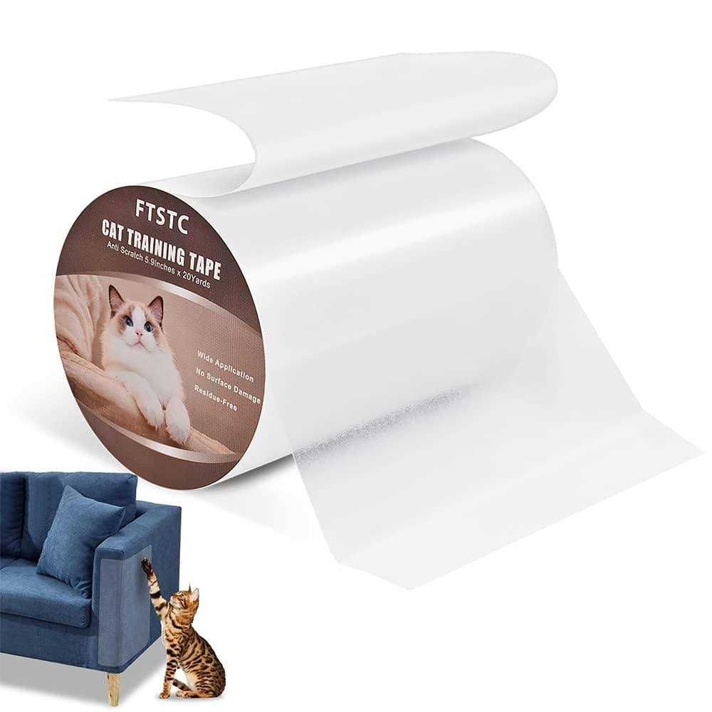 5.9in Clear Self-Adhesive Cat Scratch Deterrent A37446