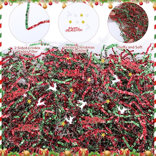2LB Christmas Crinkle Paper Filler H912