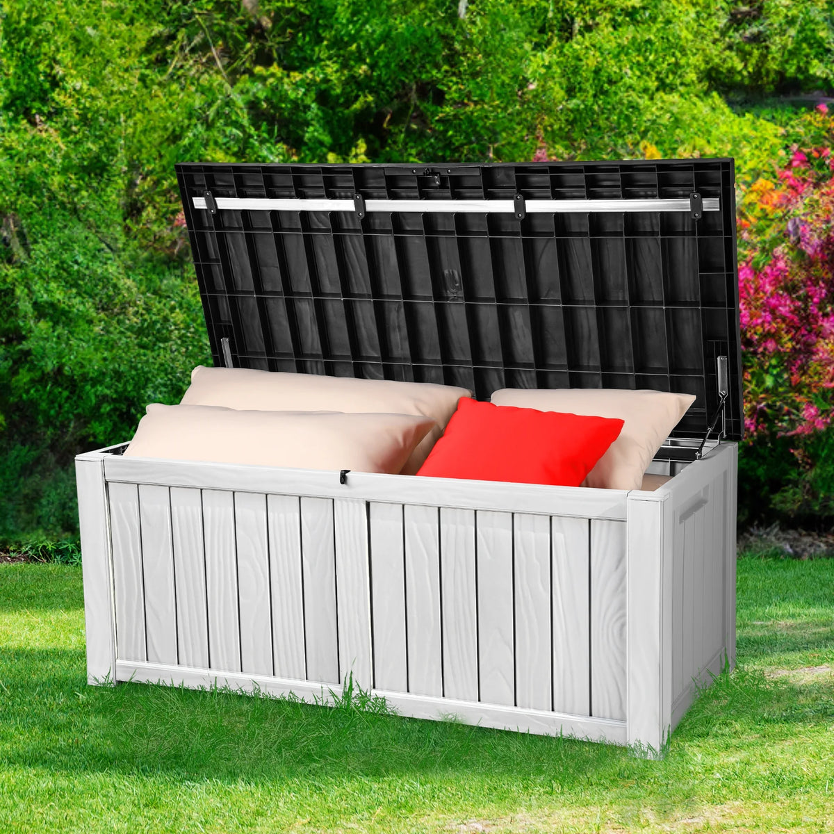 Outdoor Storage Deck Box 120 Gallon Resin N72810