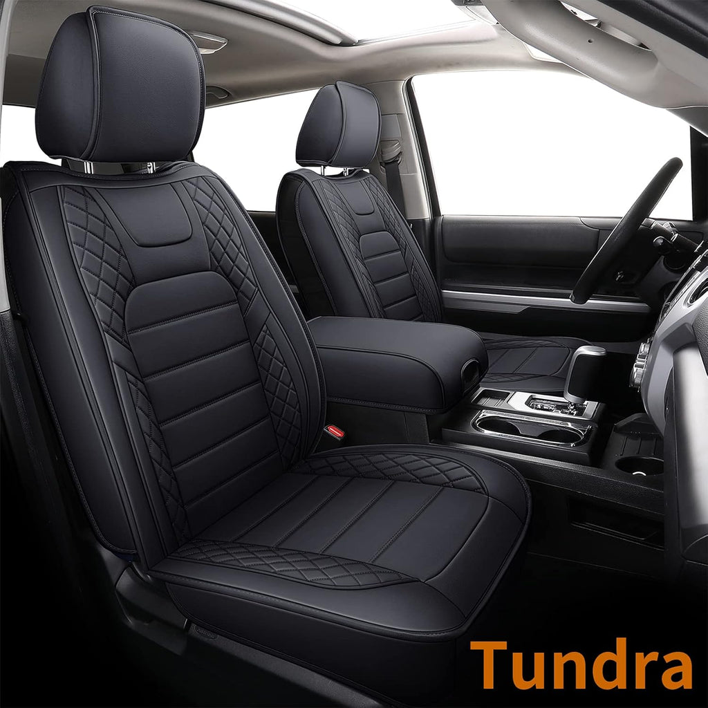 Black Water Proof Faux Leather Seat Covers Full Set X490223