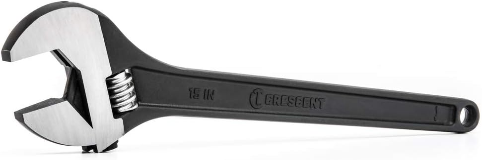 15" Adjustable Black Oxide Tapered Handle Wrench, Pack of 2 U333