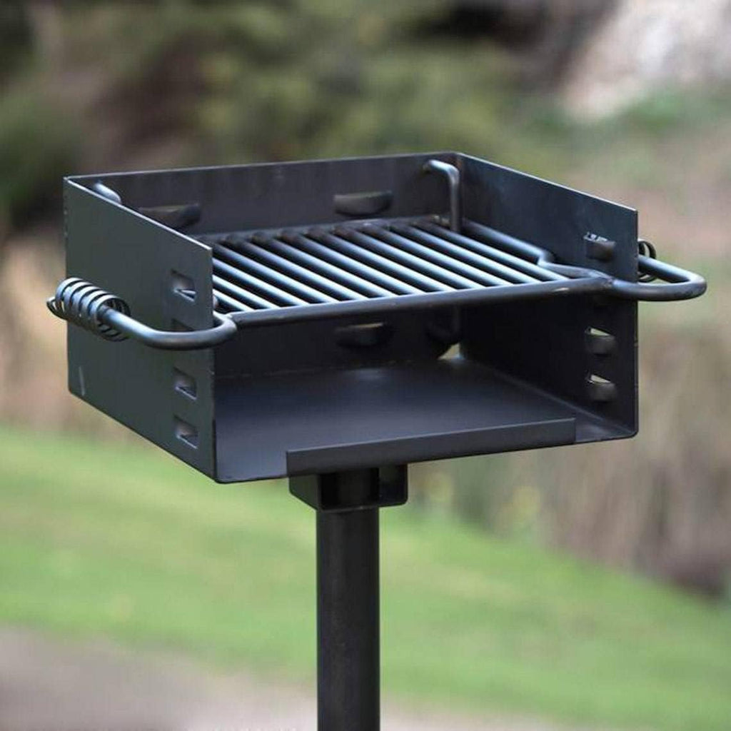 Single Post Park Style Charcoal Grill H530