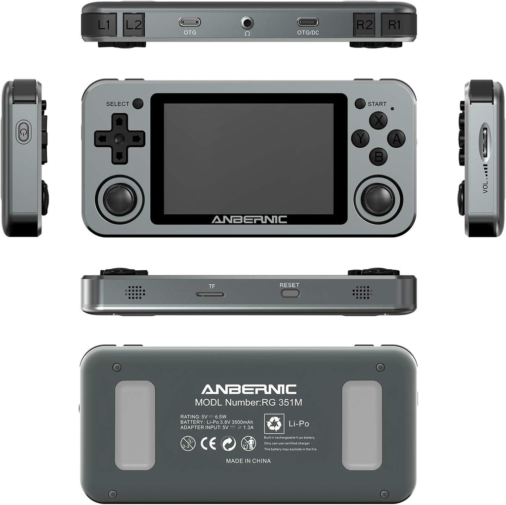 Handheld Game Console with 64G TF Card 3.5 inch IPS Screen F87362