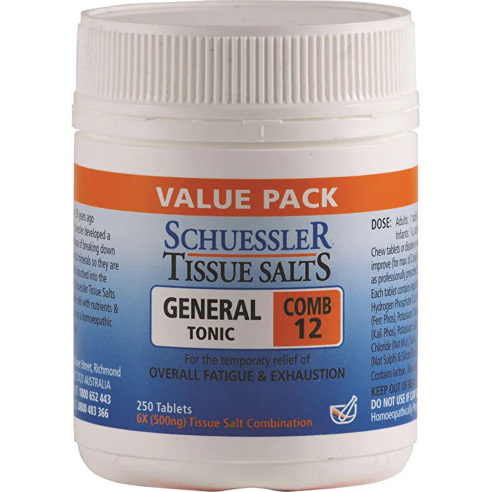Schuessler Tissue Salts Comb 12 250t B4212