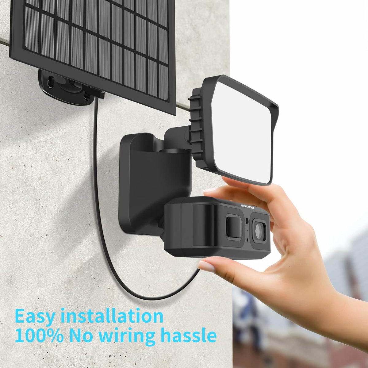 Wireless Solar Battery Powered Outdoor Security Camera with 2-Way Audio N370421
