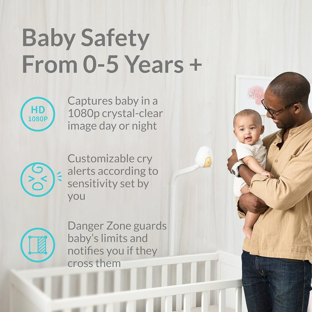 Smart Baby Monitor and 3-Stand Set 1080p HD Night Vision Two-Way Audio A85327