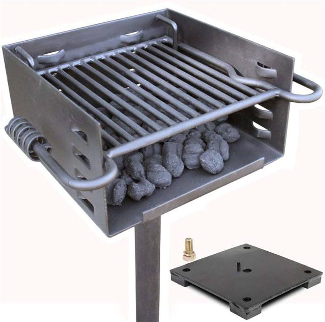 Single Post Park Style Charcoal Grill H530