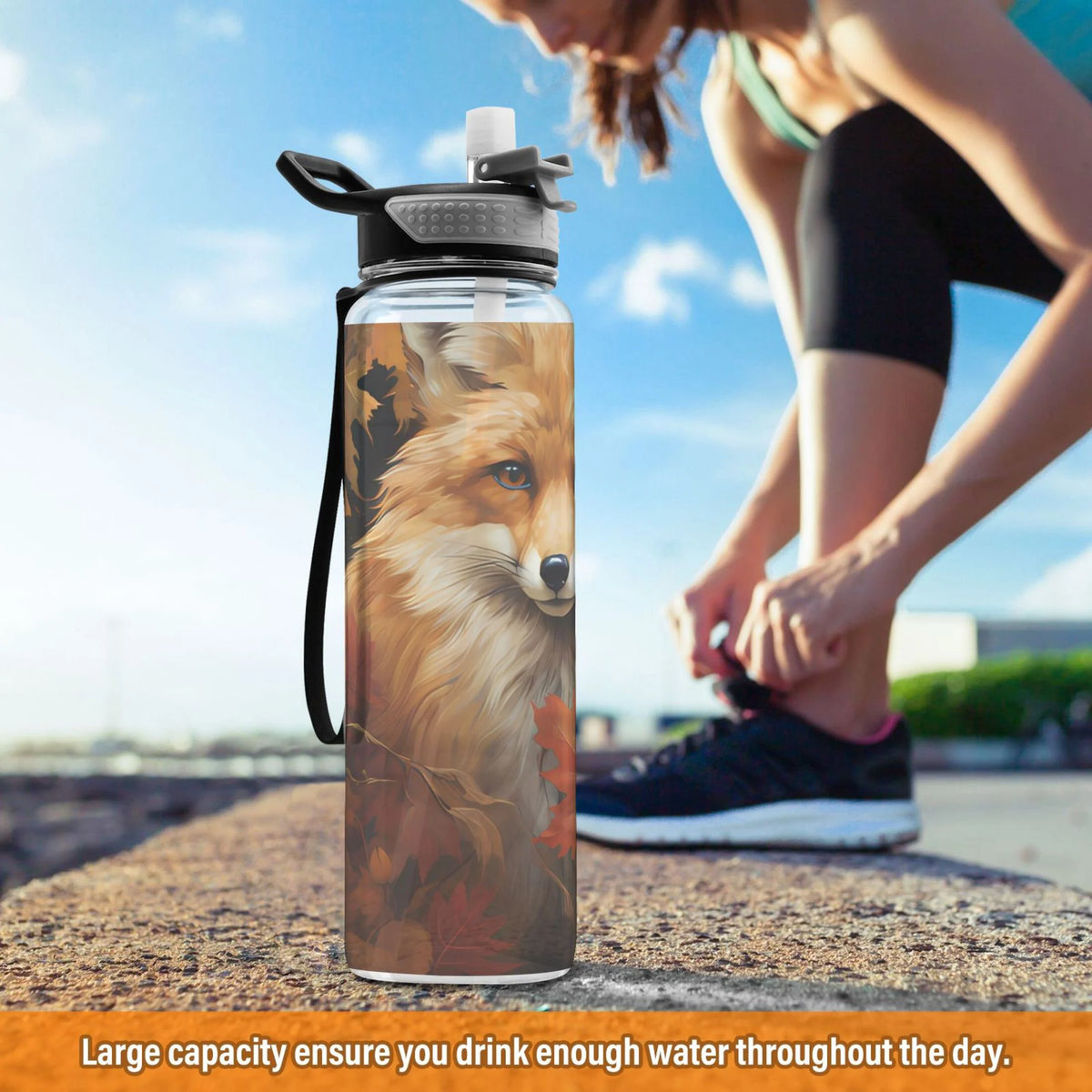 32oz Clear Tritan Leakproof Sports Water Bottle S434863