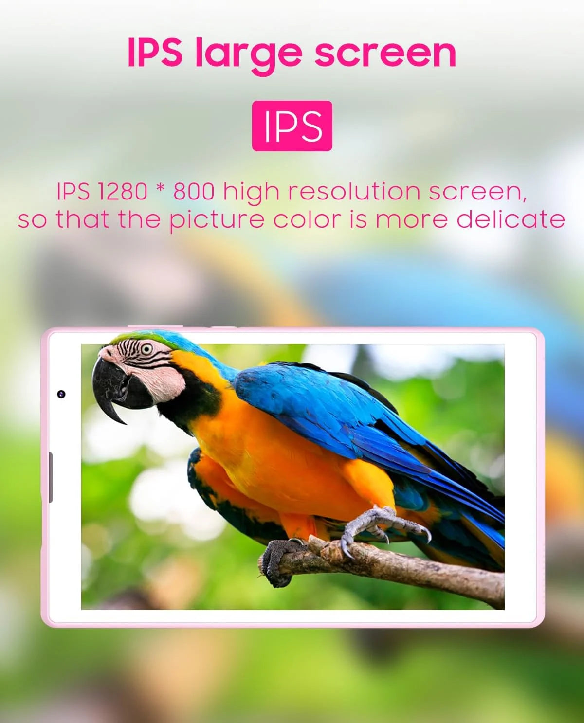 8 inch Android Tablet 32GB Storage Quad-core 1280x800 IPS Dual Camera T63386