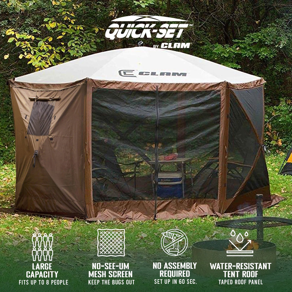 Pop Up Outdoor Canopy Gazebo Shelter with 6 Wind Panels M1168