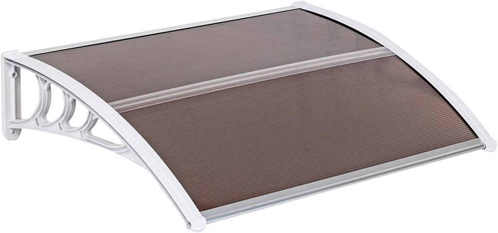 White Polycarbonate Door Canopy 120 x 40 V943938