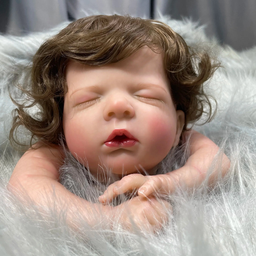 20Inch Handmade Reborn Doll Kit With Hair Transplant 3D Skin DIY Toys A262