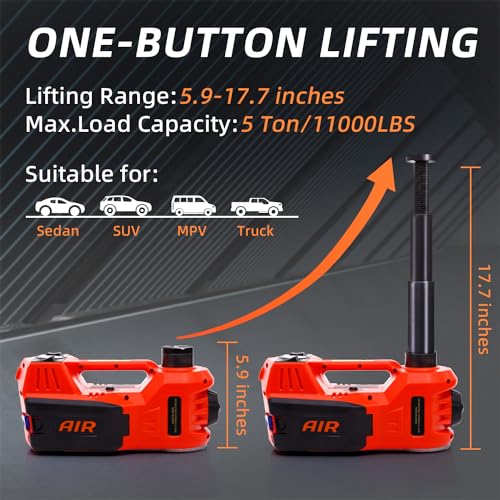 Electric Car Jack with Tire Inflator 12V Hydraulic Floor Jack K59828