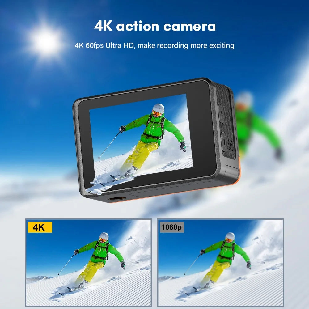 24MP Waterproof Sport Camera with Dual Screen M1442