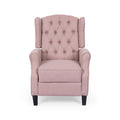 Light Blush Tufted Fabric Push Back Recliner Q568