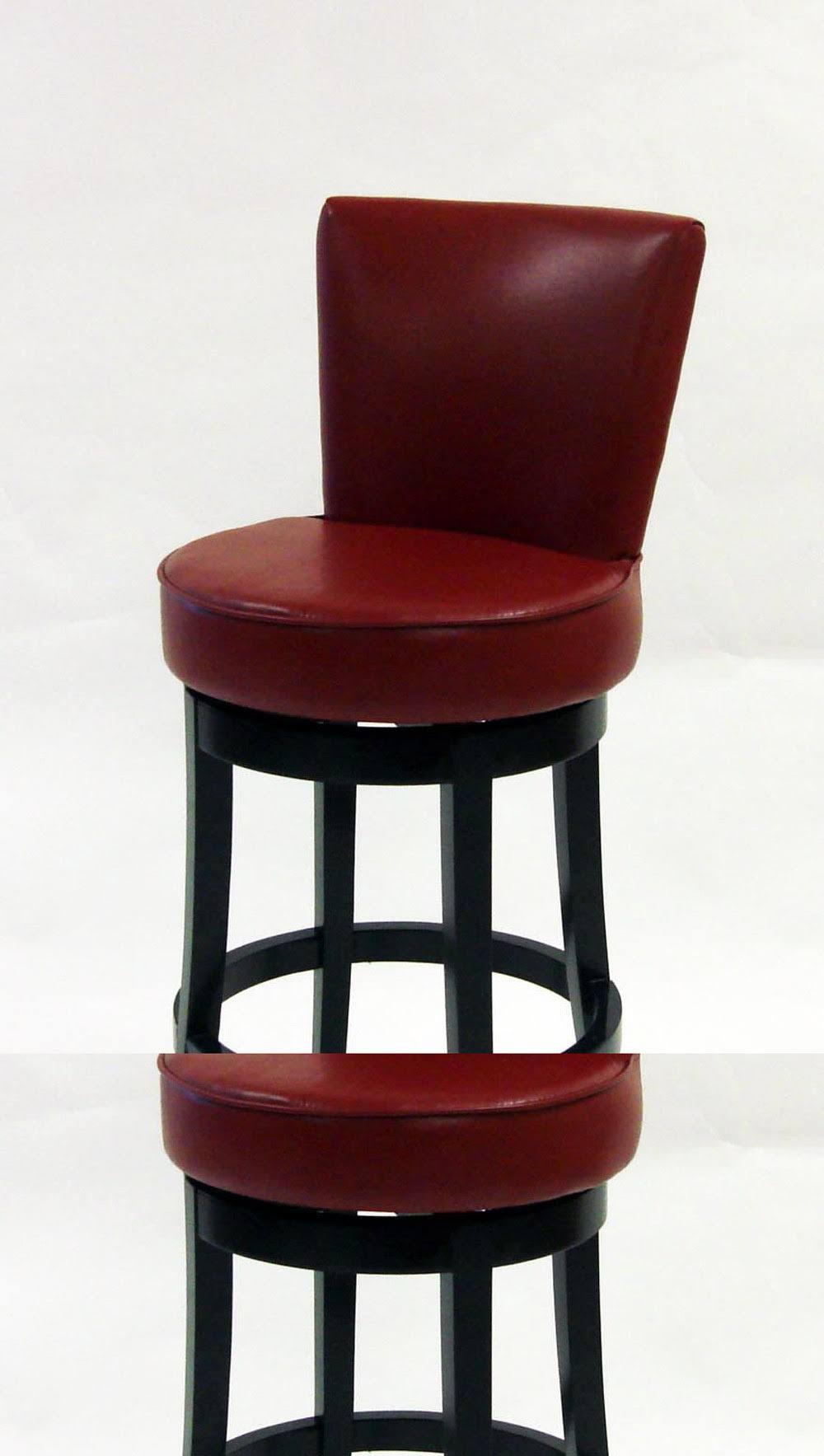 Red Bicast Leather Swivel Bar Stool T7428