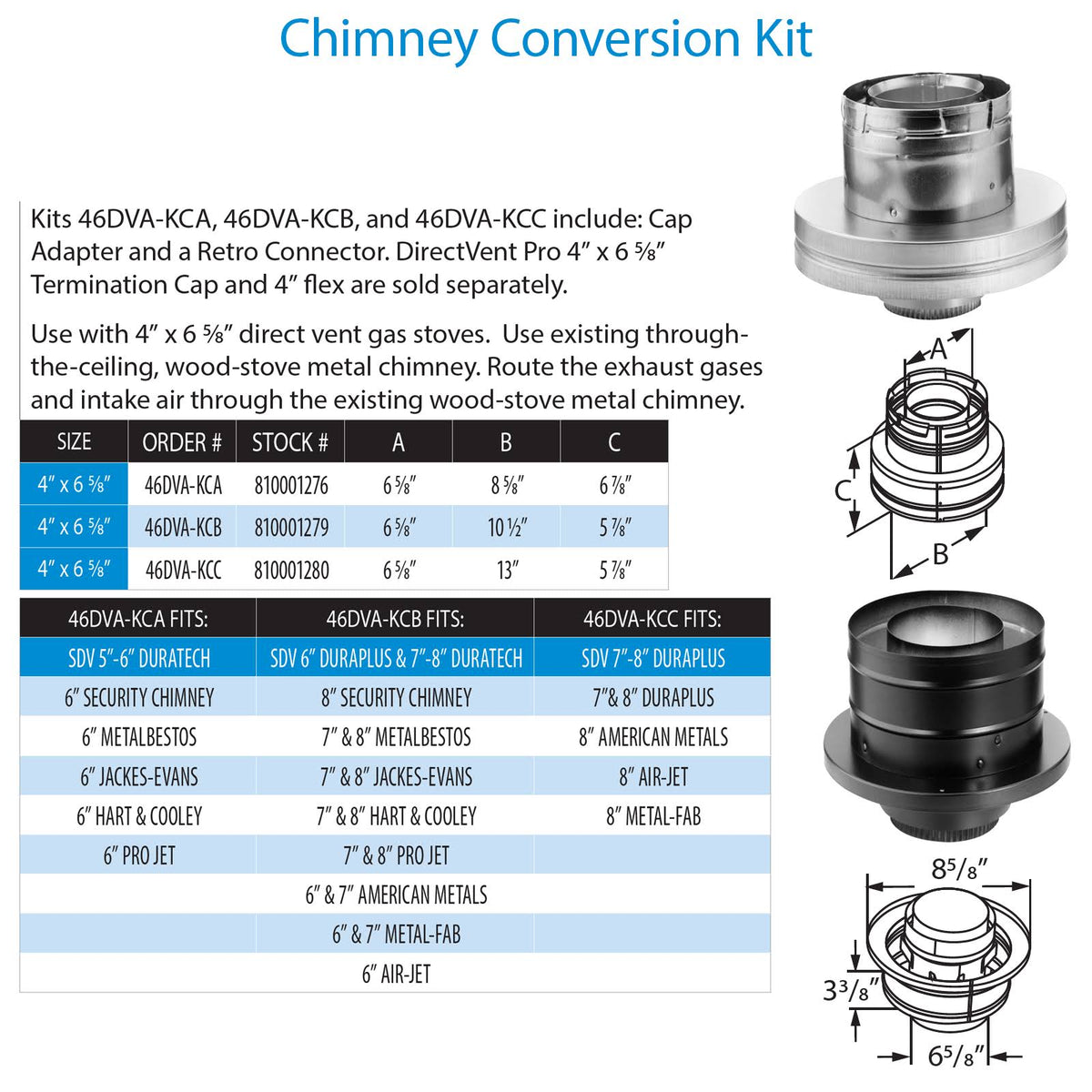 Chimney Conversion Kit Z348