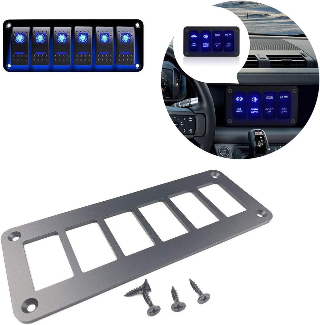 Rocker Switch Panel Housing Holder 6 Holes Pack of 2 S587016