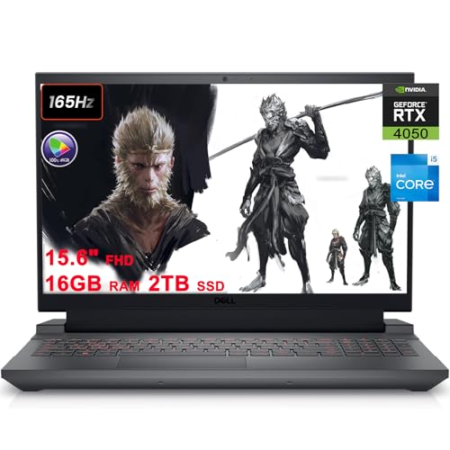 15.6" FHD 165Hz Gaming Laptop with Intel i5-13450HX 16GB RAM 1TB SSD RTX 4050 Black K6798