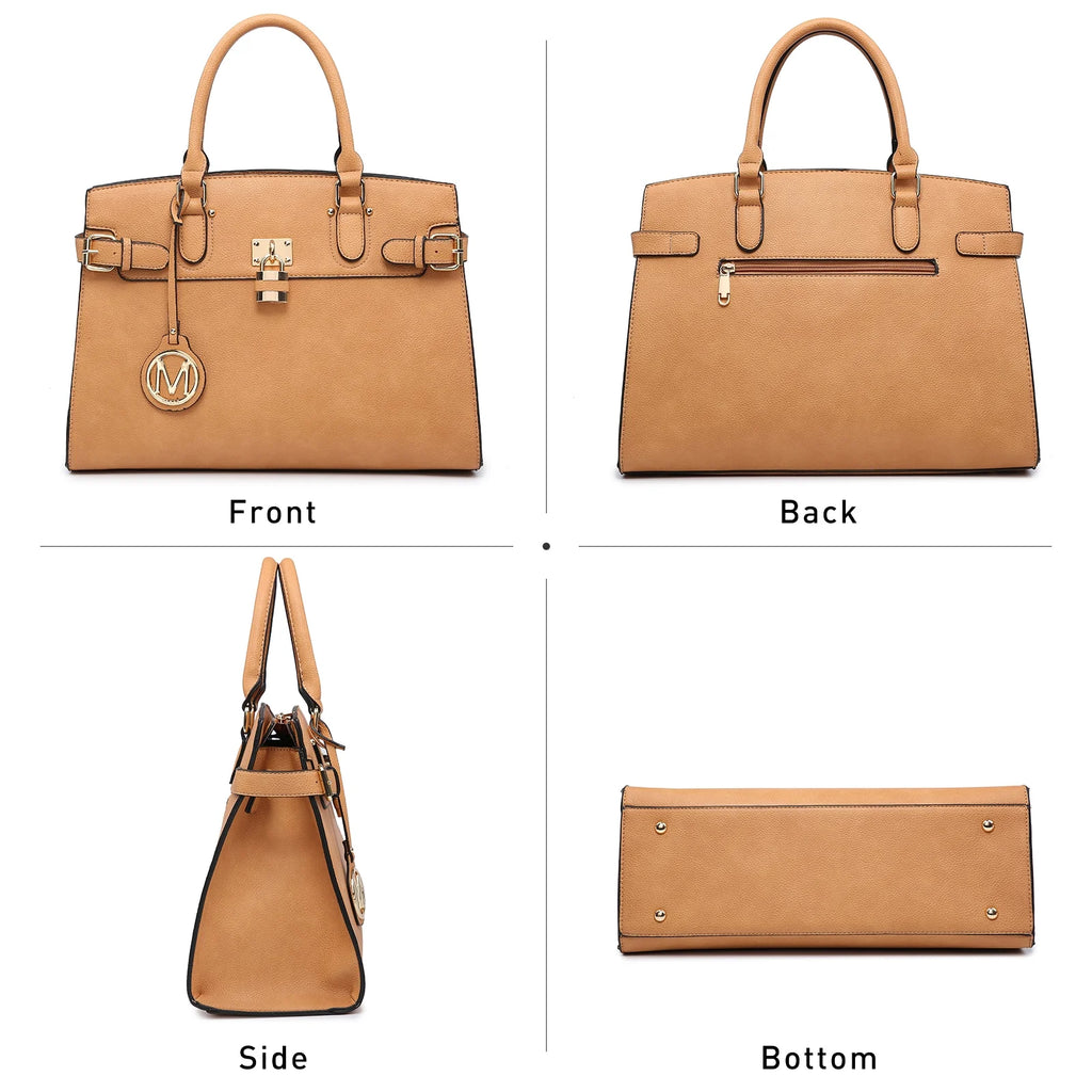 Satchel Handbags Shoulder Tote Top Handle Bags with Matching Wristlet Wallet K7658