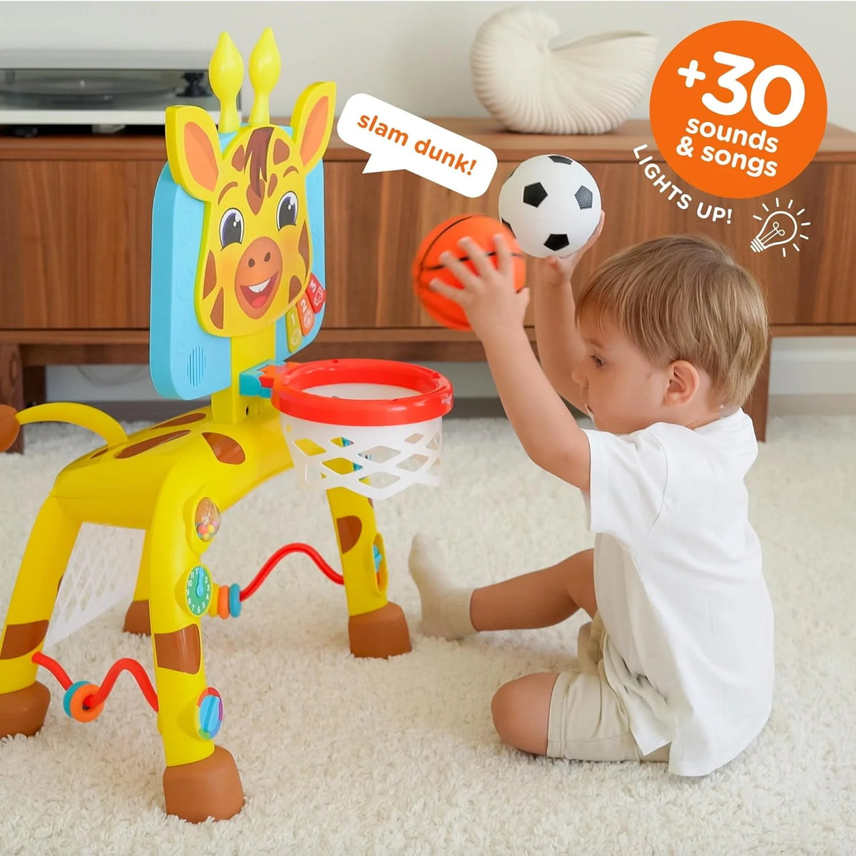 Giraffe Basketball Hoop & Soccer Goal Activity Center J44125