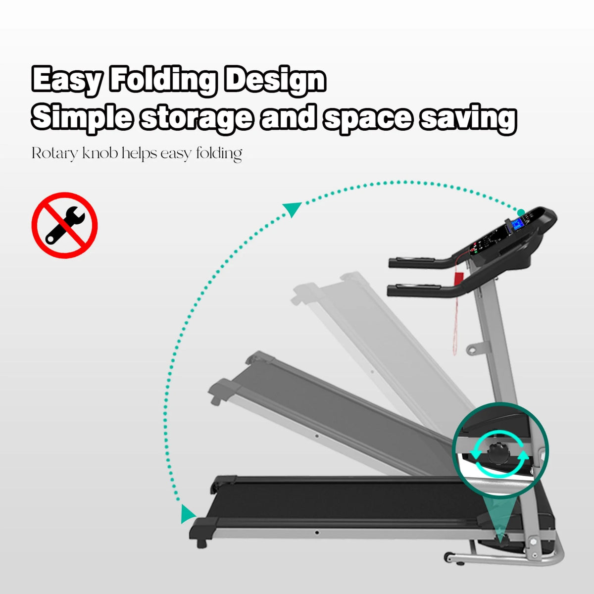 Folding Treadmill with Incline V895