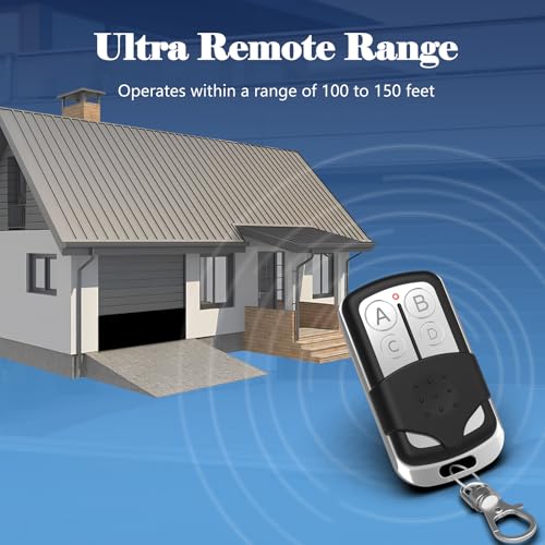 4 Button Garage Door Opener Remote with Keychain S393181