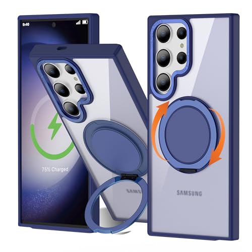 Purple Magnetic Kickstand Phone Case for Samsung Galaxy S22/S23 Ultra I82417
