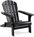 Black Foldable Eucalyptus Adirondack Chair J922