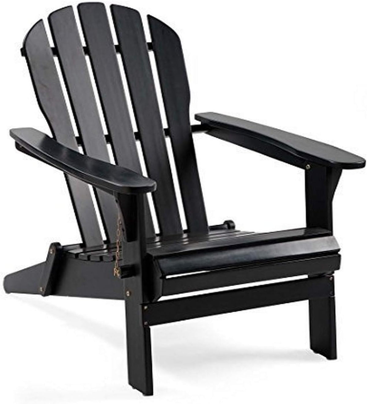 Black Foldable Eucalyptus Adirondack Chair J922