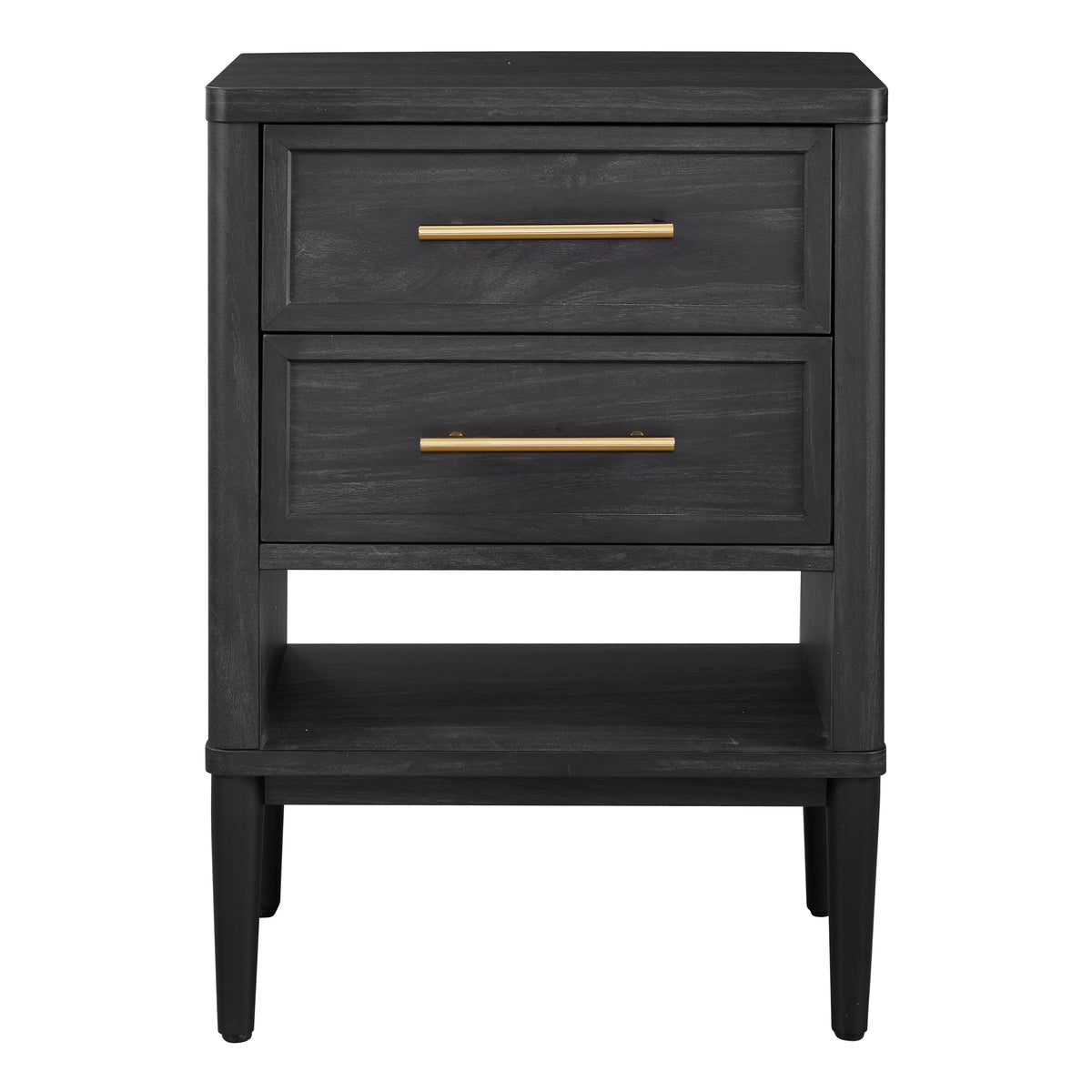 2 Drawer Charcoal Finish Nightstand C907