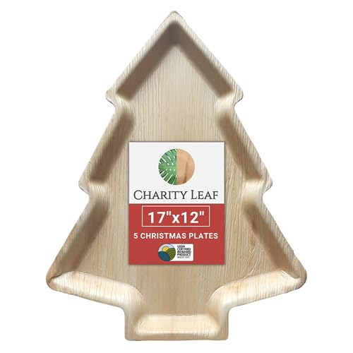 Disposable Palm Leaf 17"x12" Plates (5 pieces) T2898