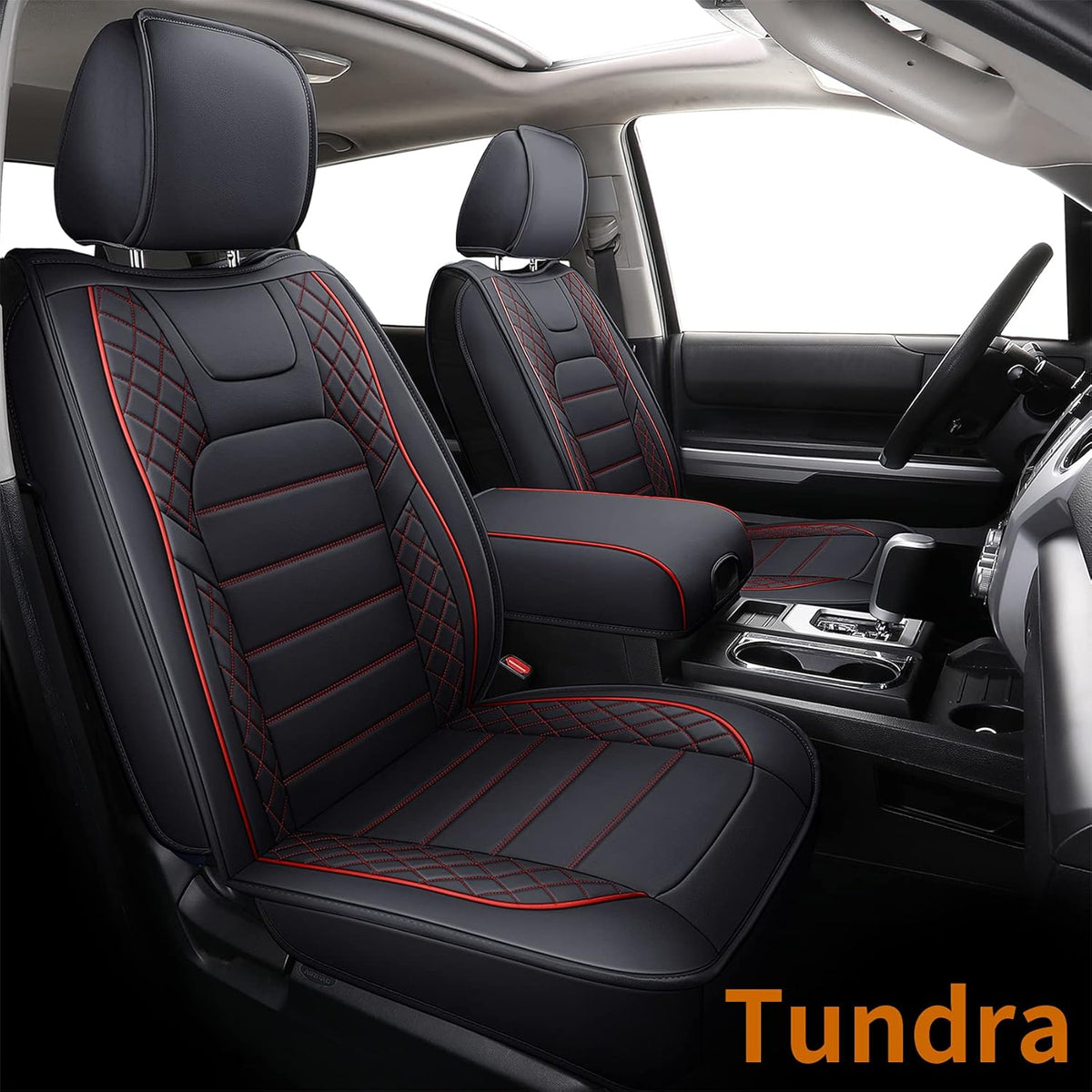 Black Water Proof Faux Leather Seat Covers Full Set X490223
